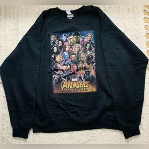 Marvel Avengers Infinity War Black Crewneck Sweater